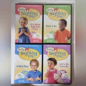 Baby Signing Time! Volumes 1-4 DVD & Music CDs Complete Set 1 2 3 4 EUC